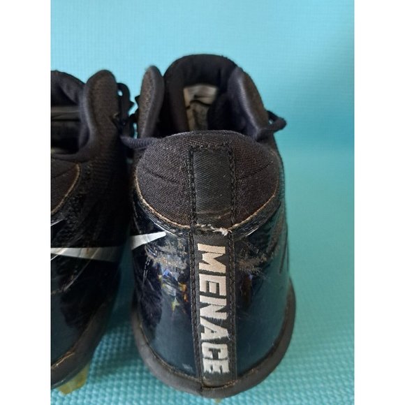 Nike Size 8 Mens Alpha Menace Pro Mid Football Cleats Black Silver - Picture 6 of 12